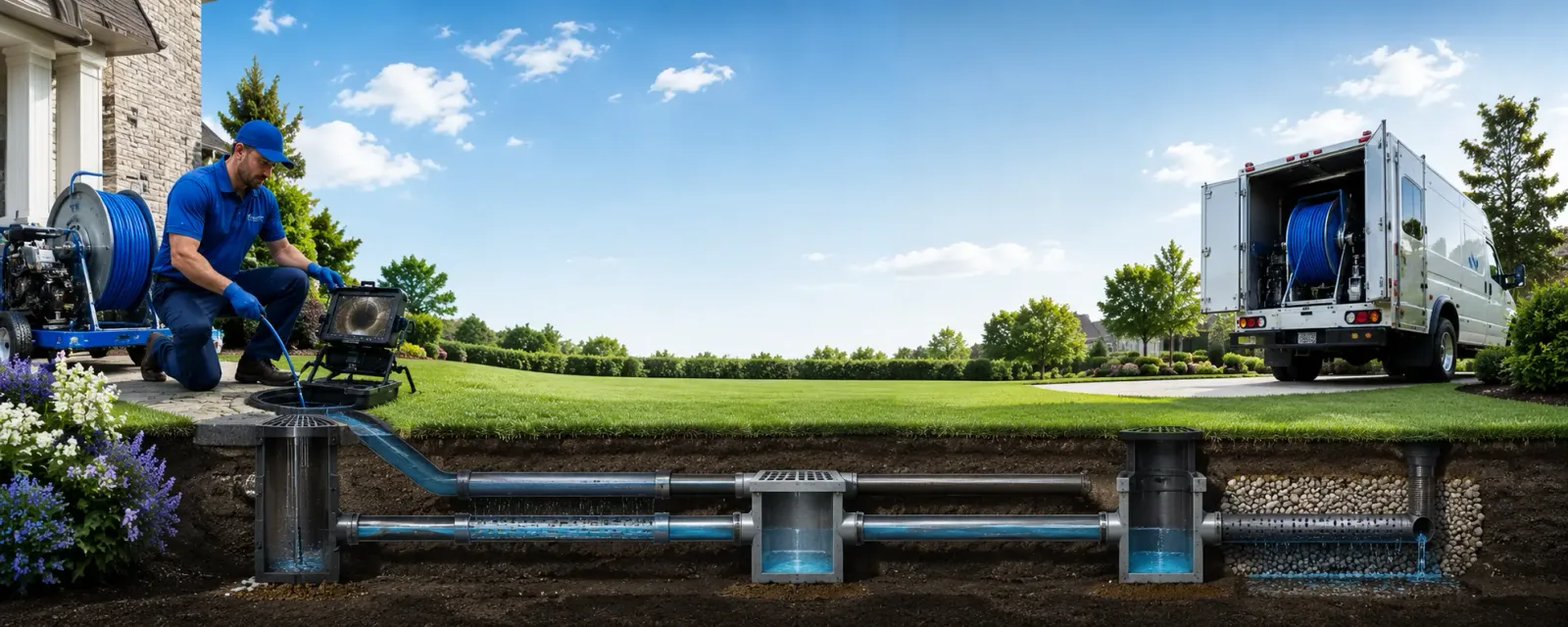 Outdoor drain cleaning information for Hustler, WI